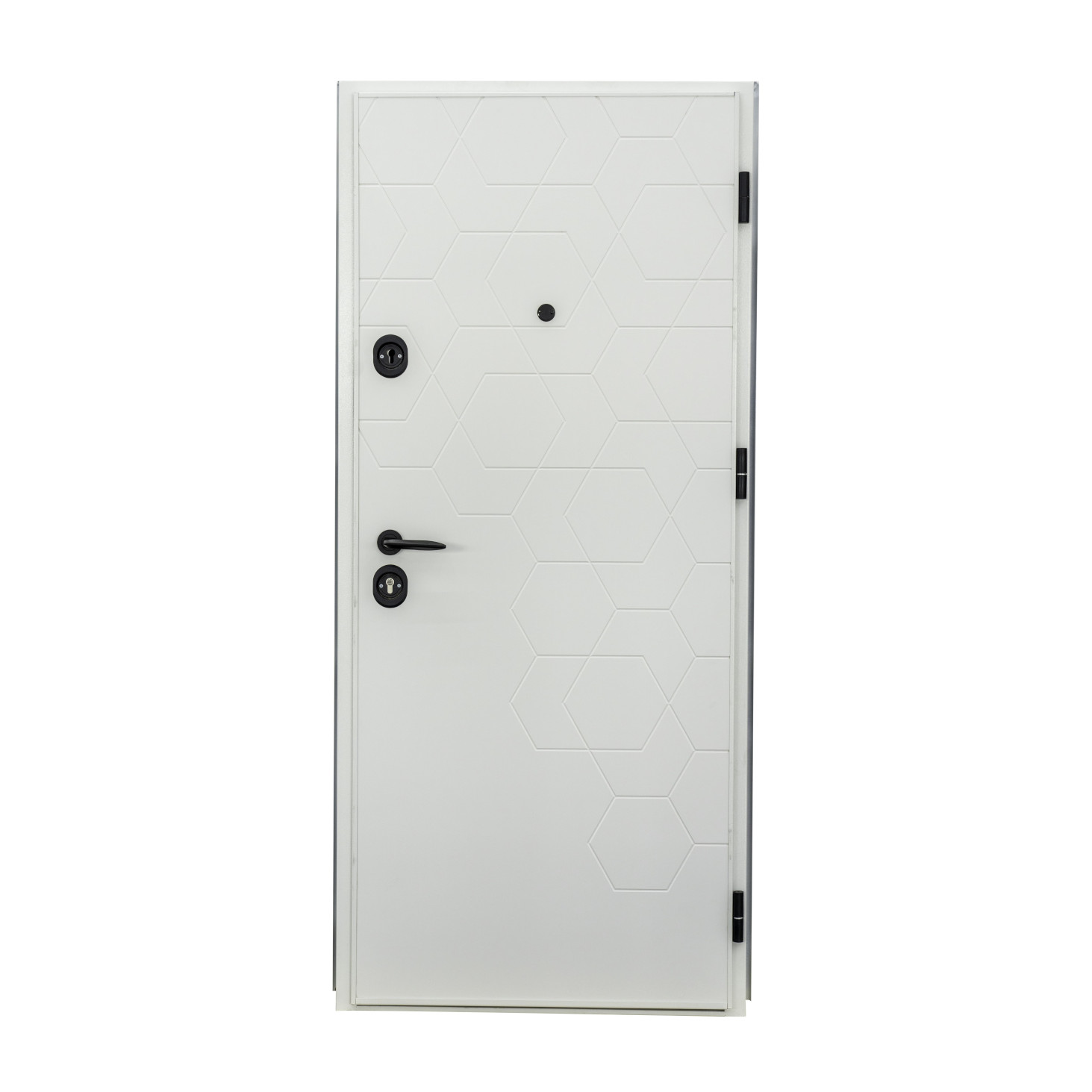 Usa metalica Prestige 1 Modern Hexagon Alb - imagine 2