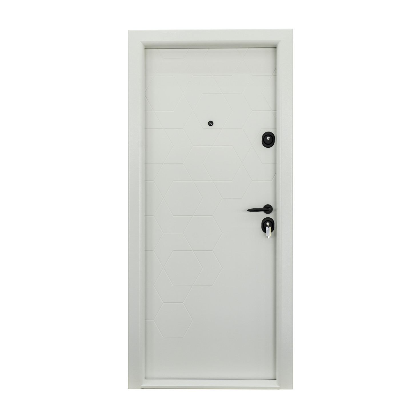 Usa metalica Prestige 1 Modern Hexagon Alb